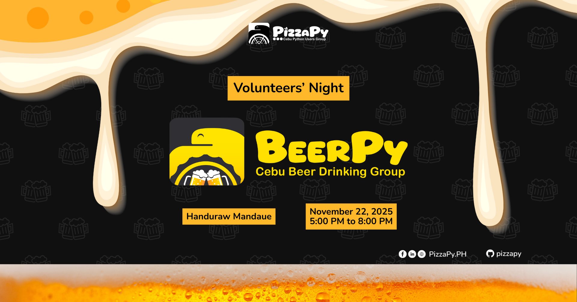 BeerPy: PizzaPy Volunteers' Night 2025