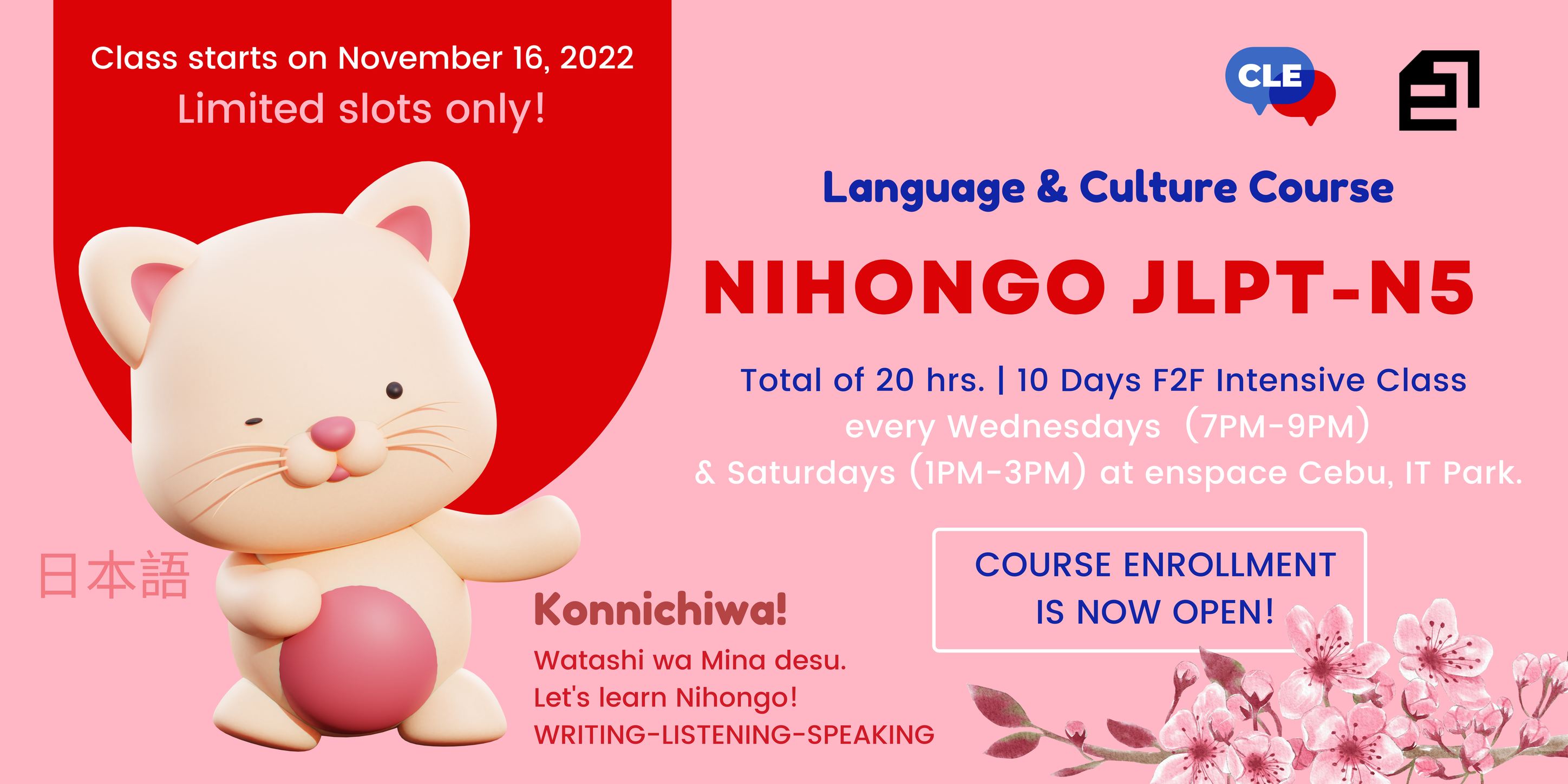 [Language & Culture Course] NIHONGO JLPT-N5